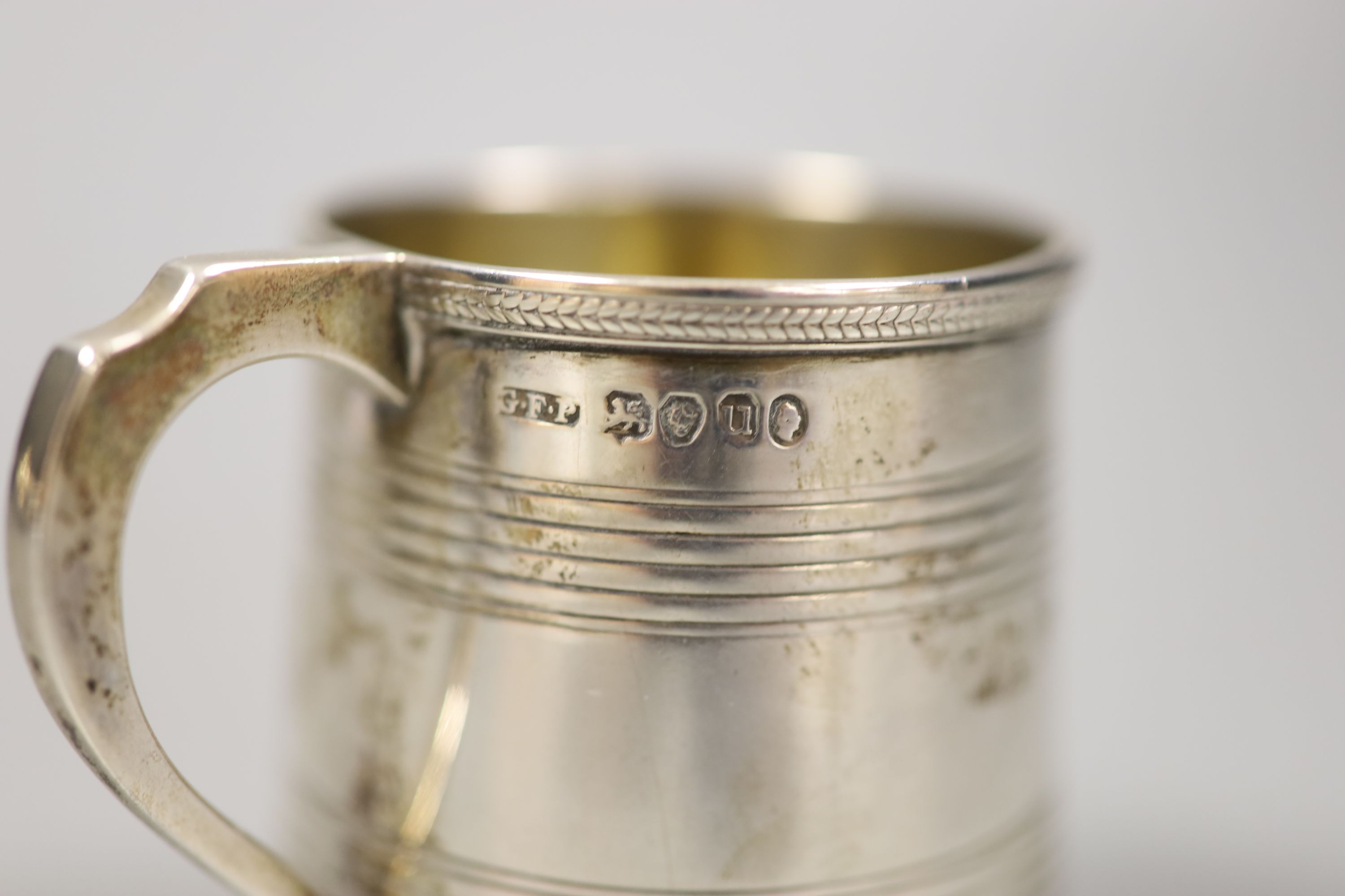 A George IV silver christening mug